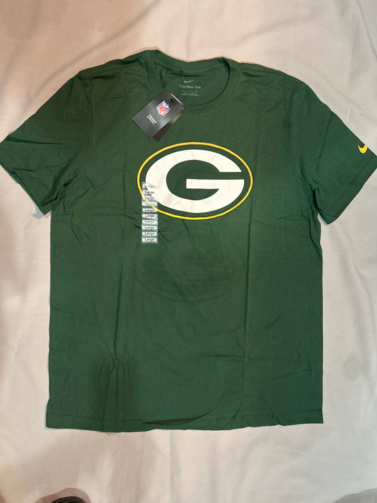 Green Bay Packers NFL Nike Dark Green with Official Logo Men T-Shirt