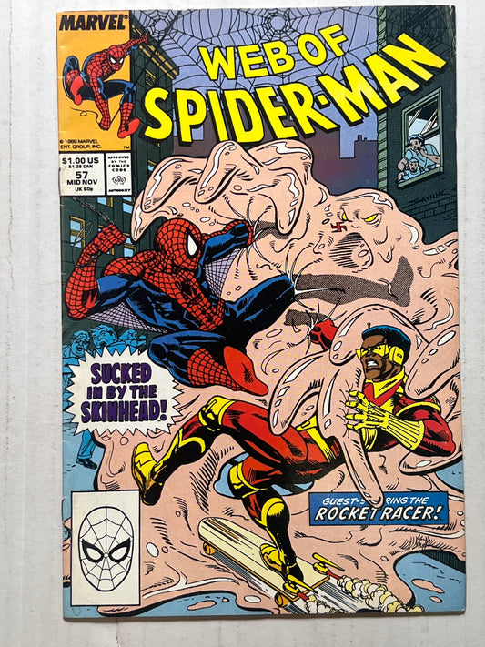 Web of Spider-Man by Marvel Comics “Rocket Racer" #57 Comic Book