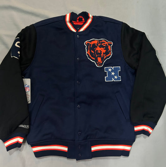 Chicago Bears NFL Mitchell & Ness Throwback Legacy Varsity Jacket