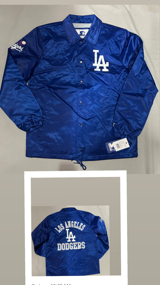 Los Angeles Dodgers MLB Starter 90s Blue Satin Men Ice Cube Jacket