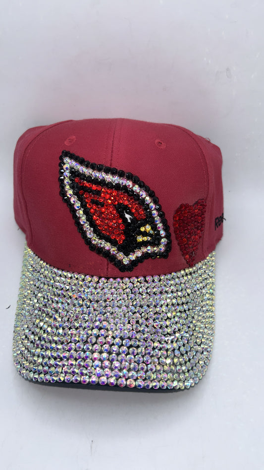Arizona Cardinals NFL Bedazzled Front Logo Adjustable Hat