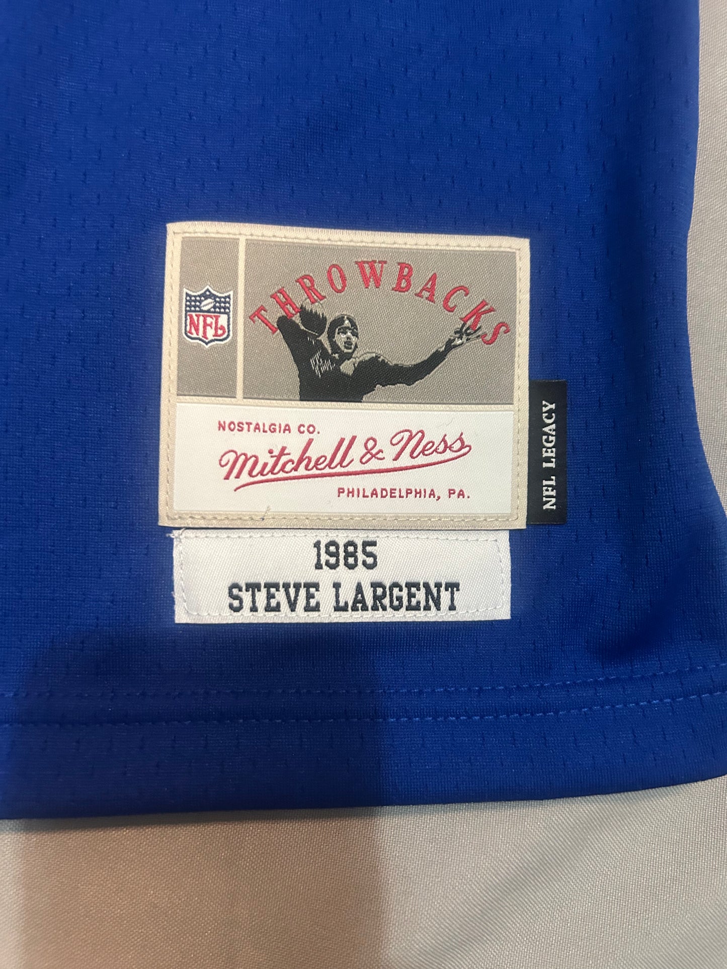Seattle Seahawks NFL Mitchell & Ness #80 Steve Largent 1985 Men Throwback Jersey