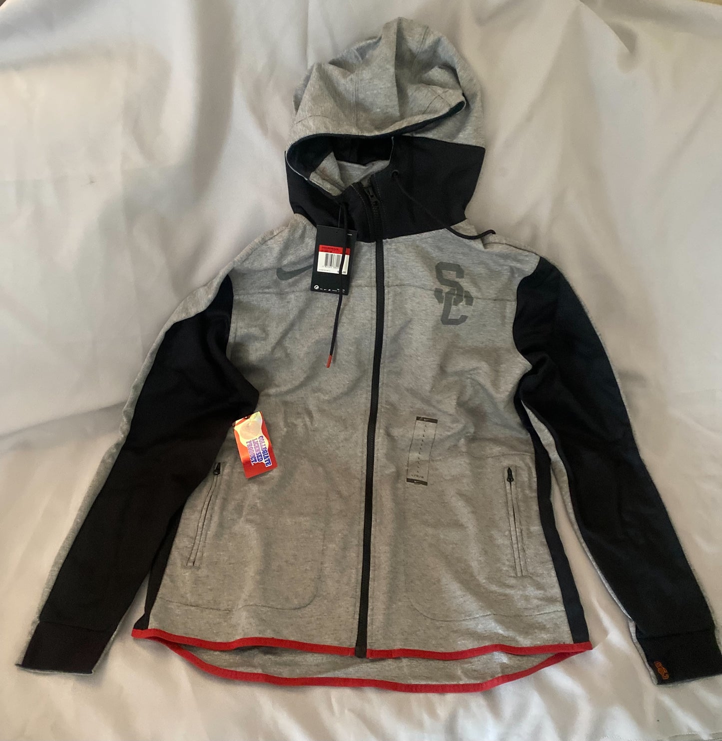 USC Trojans Nike Men Zip Up Hooded Jacket with Side Pockets
