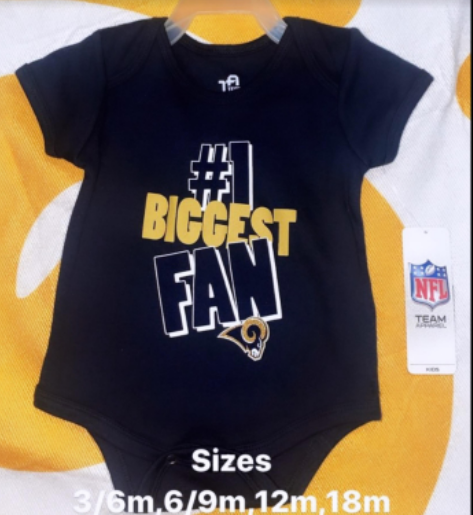 LA Rams Onesie "#1 Biggest Fan"