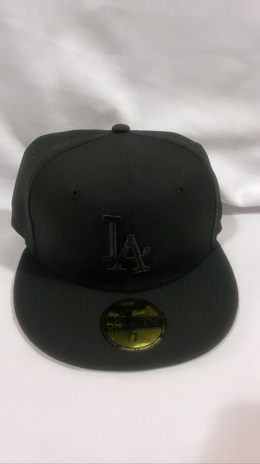 Los Angeles Dodgers 59Fifty Classic New Era Genuine Merchandise Black Fitted Hat