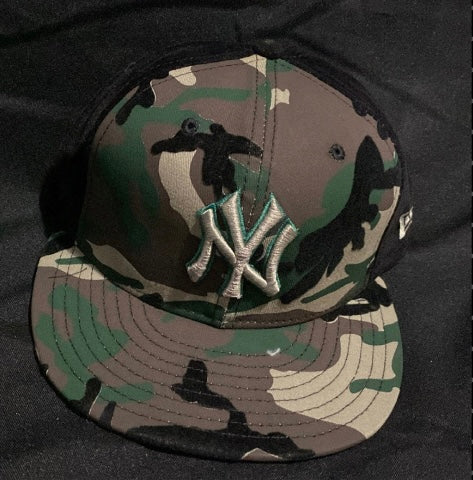 New York Yankees MLB New Era 59Fifty Black Camouflage Fitted Hat
