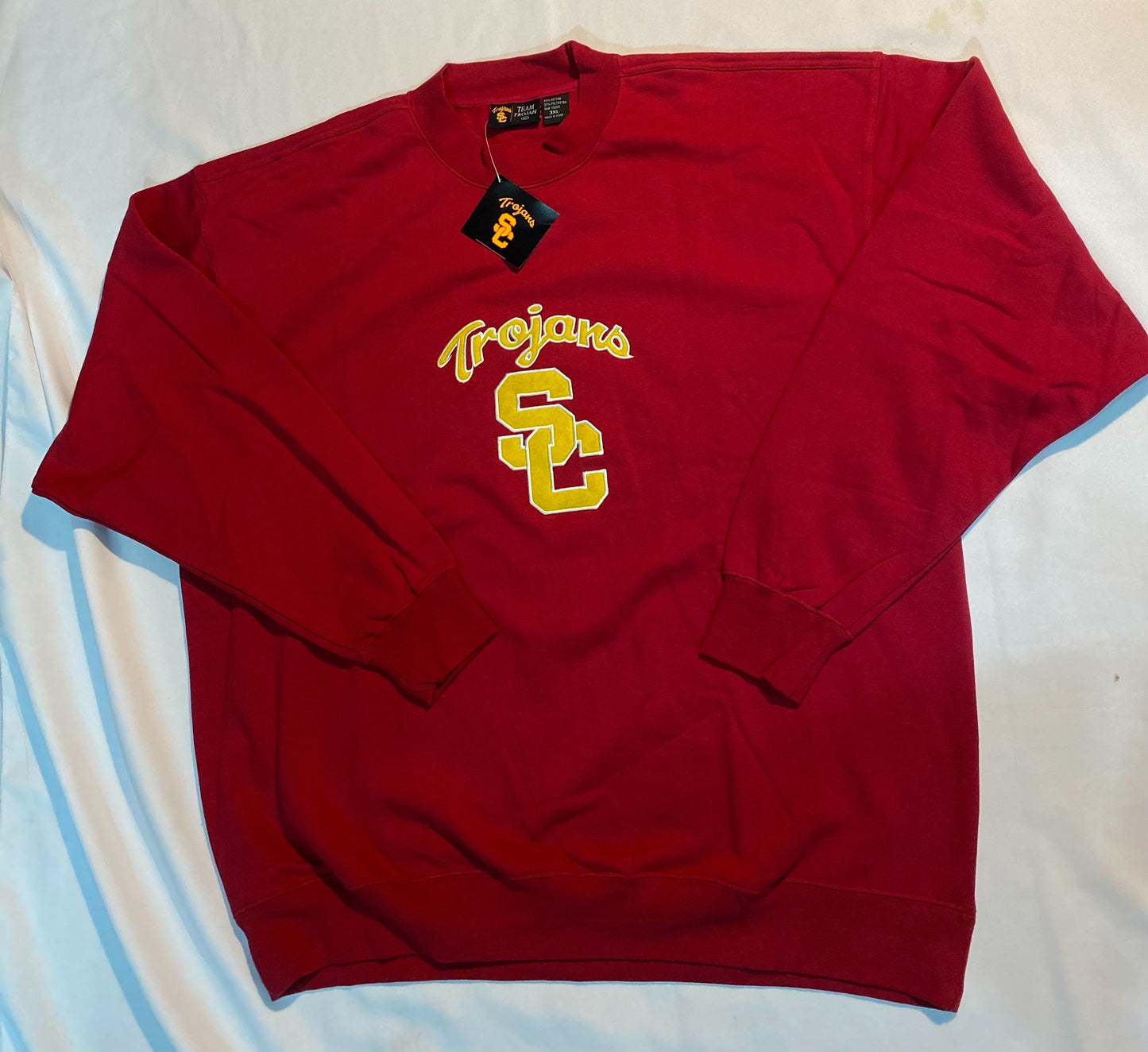 USC Trojans Team Trojan Men Pullover Sweater - Cardinal