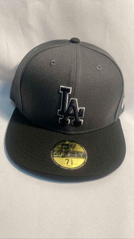 Los Angeles Dodgers Fitted Hat Black