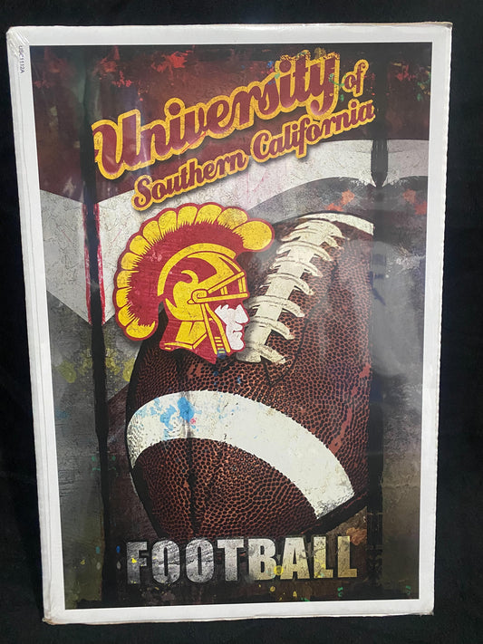 USC Trojans Vintage University Football Poster