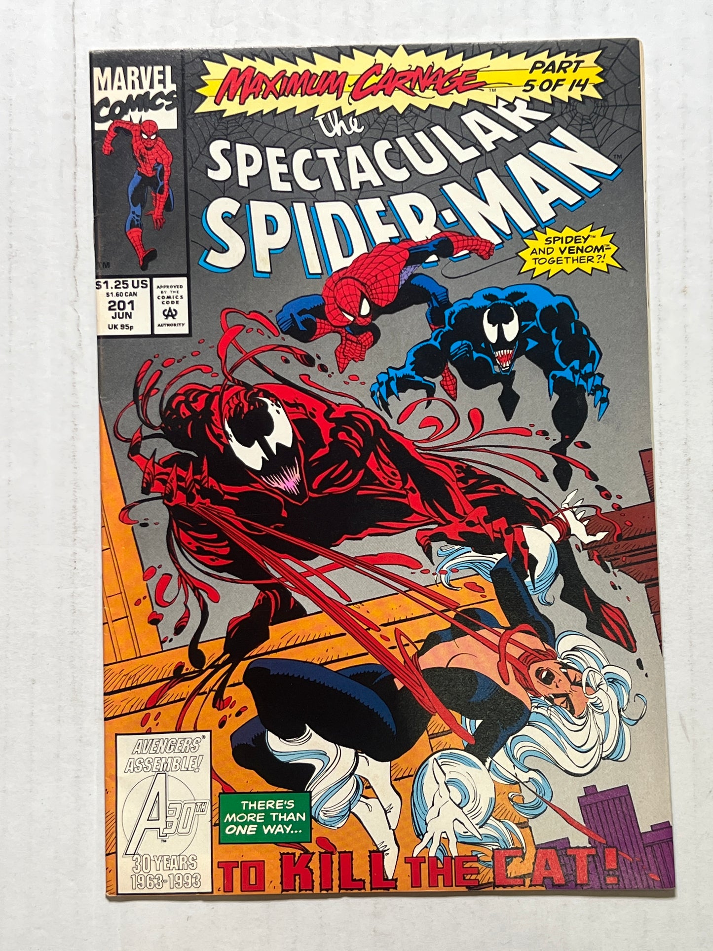 The Spectacular Spider-Man by Marvel Comics Group “Maximum Carnage” Part 5 of 14 #201 Jun 1993 Comic Book