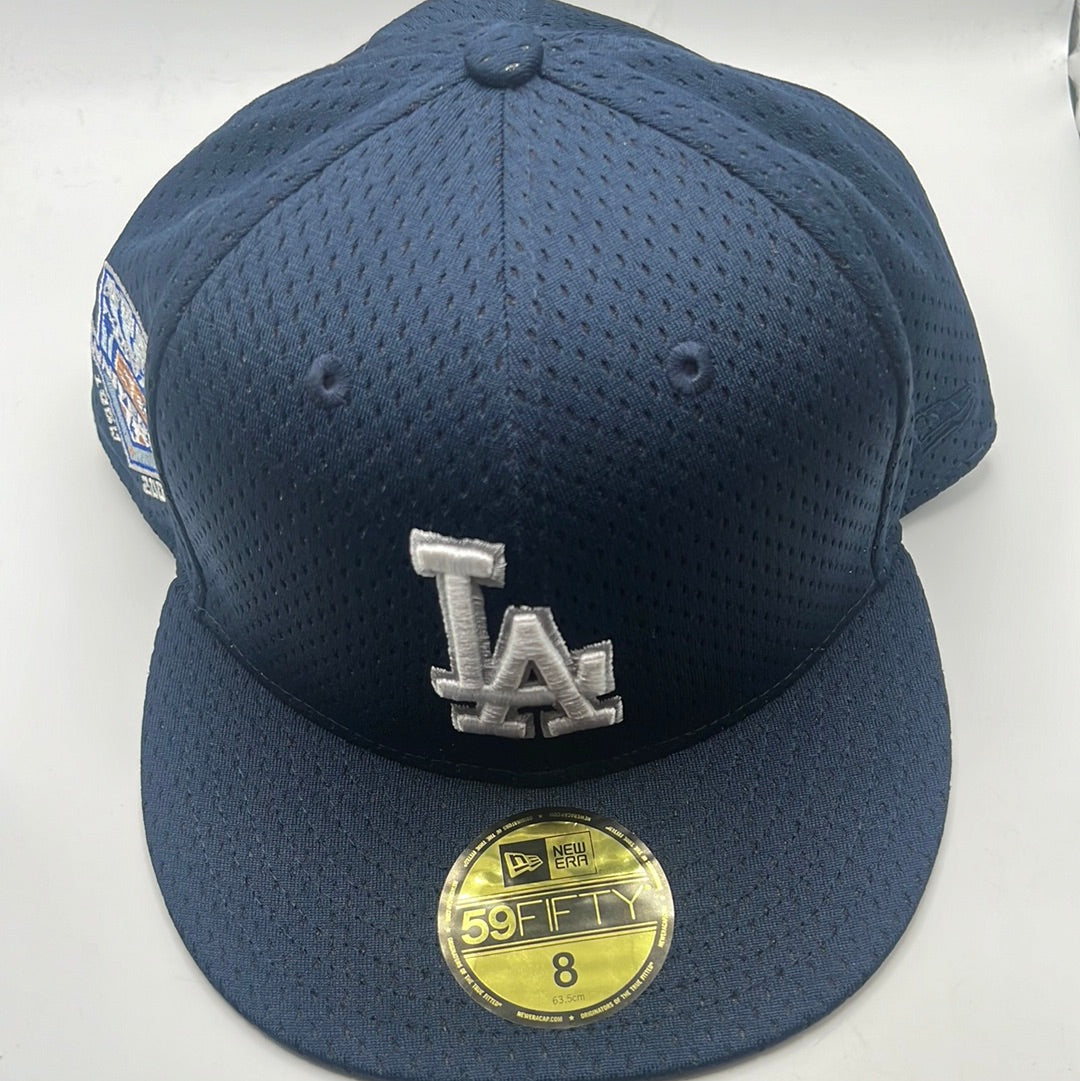 Los Angeles Dodgers MLB New Era 59Fifty Genuine Merchandise Anniversary 1958-2008 Patch Fitted Hat