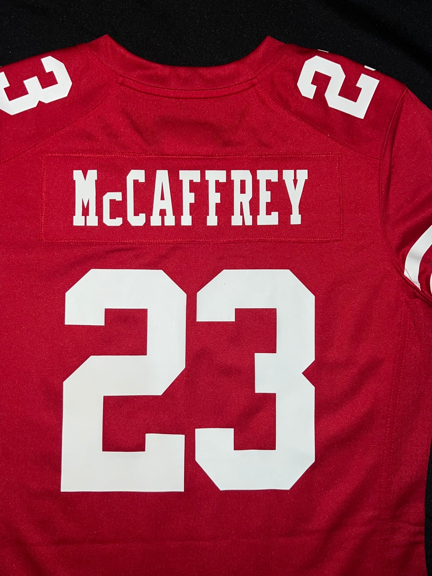 San Francisco 49ers NFL Nike On Field Apparel #23 McCaffrey Women’s Jersey