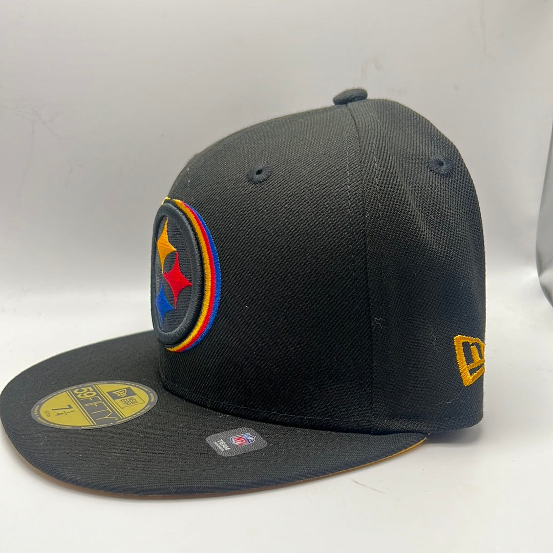 Pittsburgh Steelers NFL New Era 59Fifty Triple Outline “80 Seasons 1933-2012” Side Patch Fitted Hat