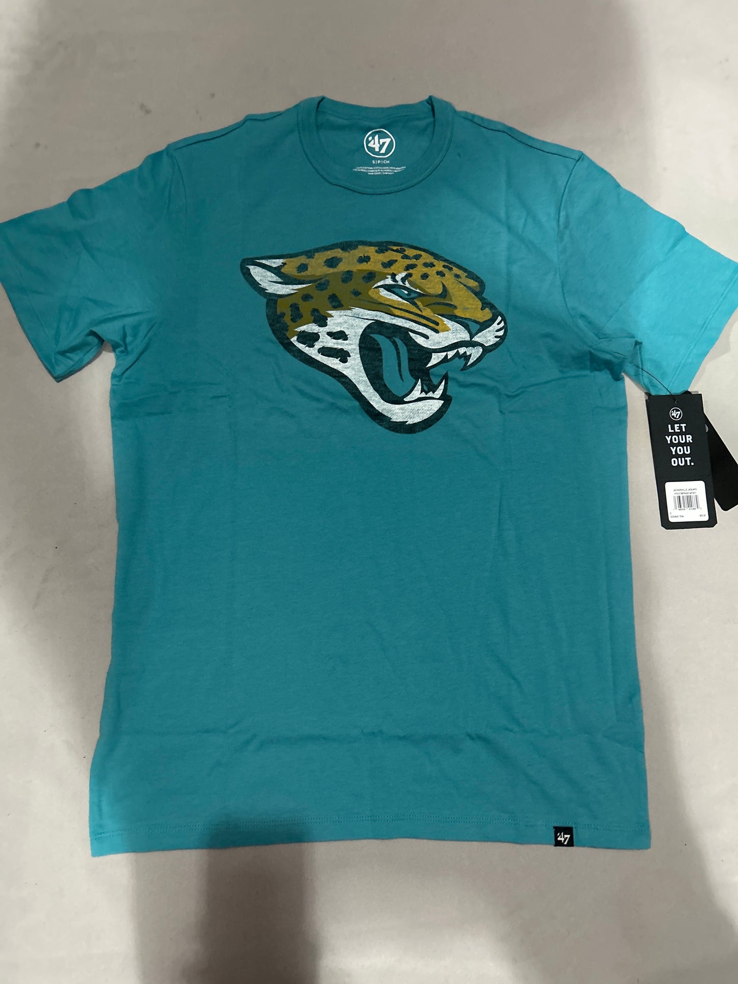 Jacksonville Jaguars NFL 47Brand Ocean Teal Premier Franklin Tee Men