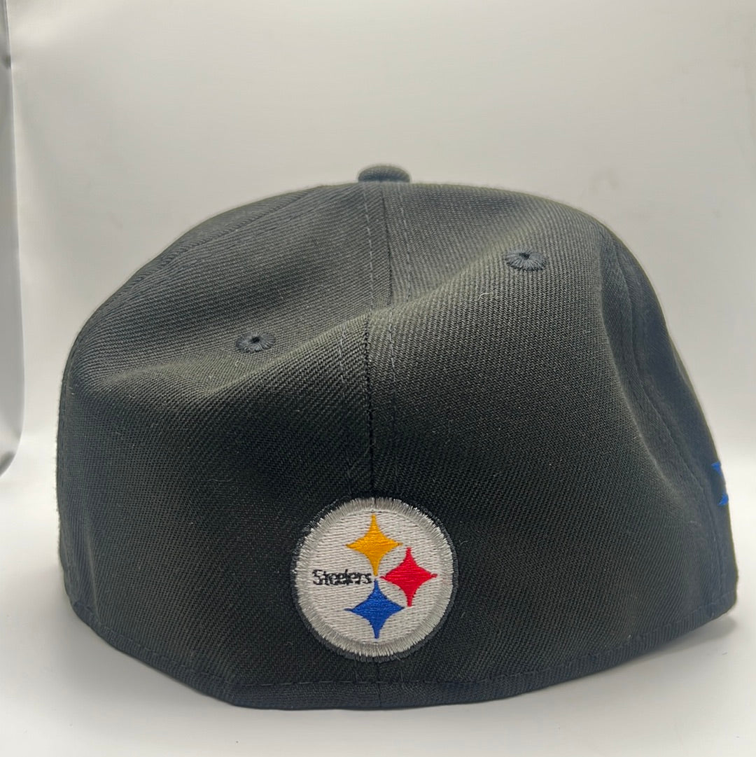 Pittsburgh Steelers NFL New Era 59Fifty Triple Outline “80 Seasons 1933-2012” Side Patch Fitted Hat