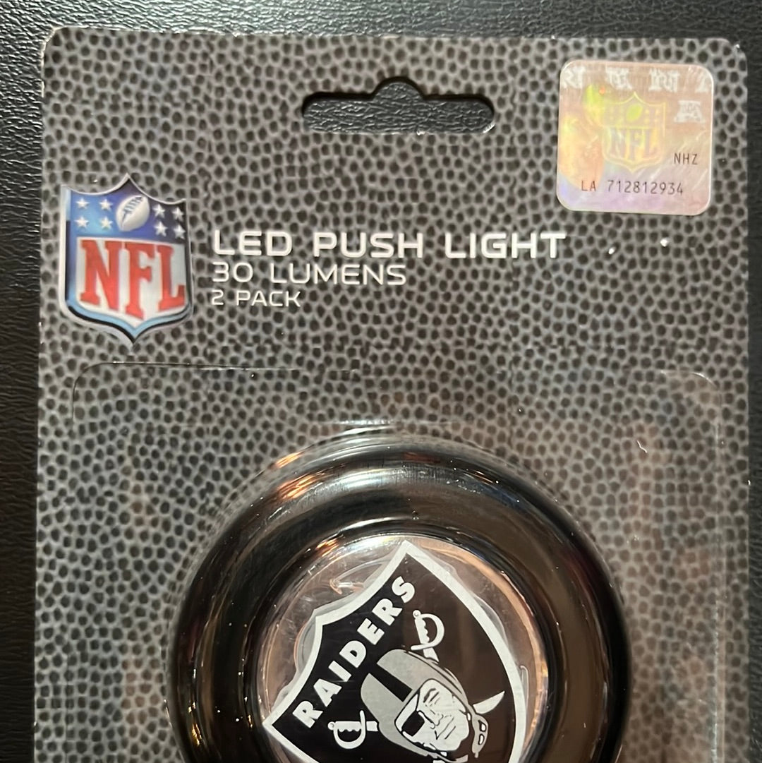 Las Vegas Raiders LED Push Light (Batteries not Included: Recommended Batteries AAA Size)