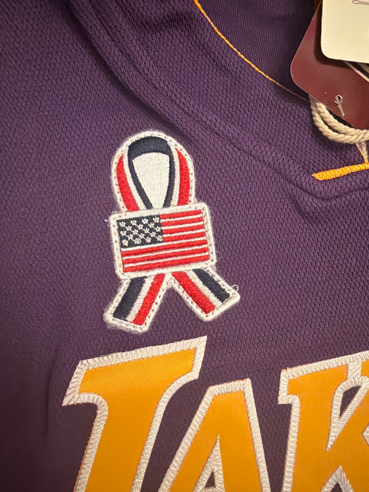 Los Angeles Lakers NBA Mitchell & Ness Hardwood Classics #34 2001-02 Shaquille O’Neal Finals Authentic Men Jersey
