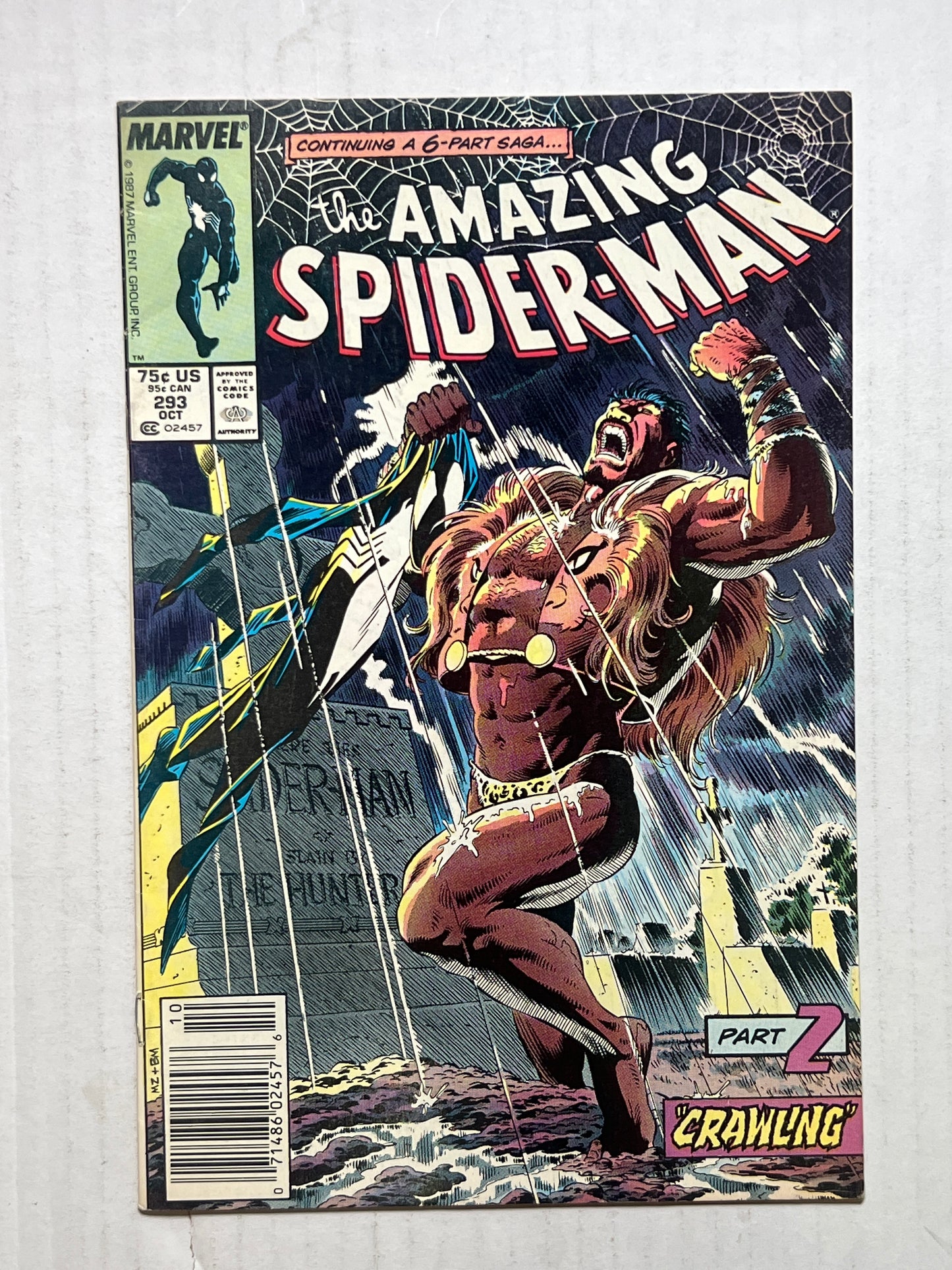 The Amazing Spider-Man By Marvel Comics Group “Crawling” Part 2 #293 Oct 1987 Comic Book