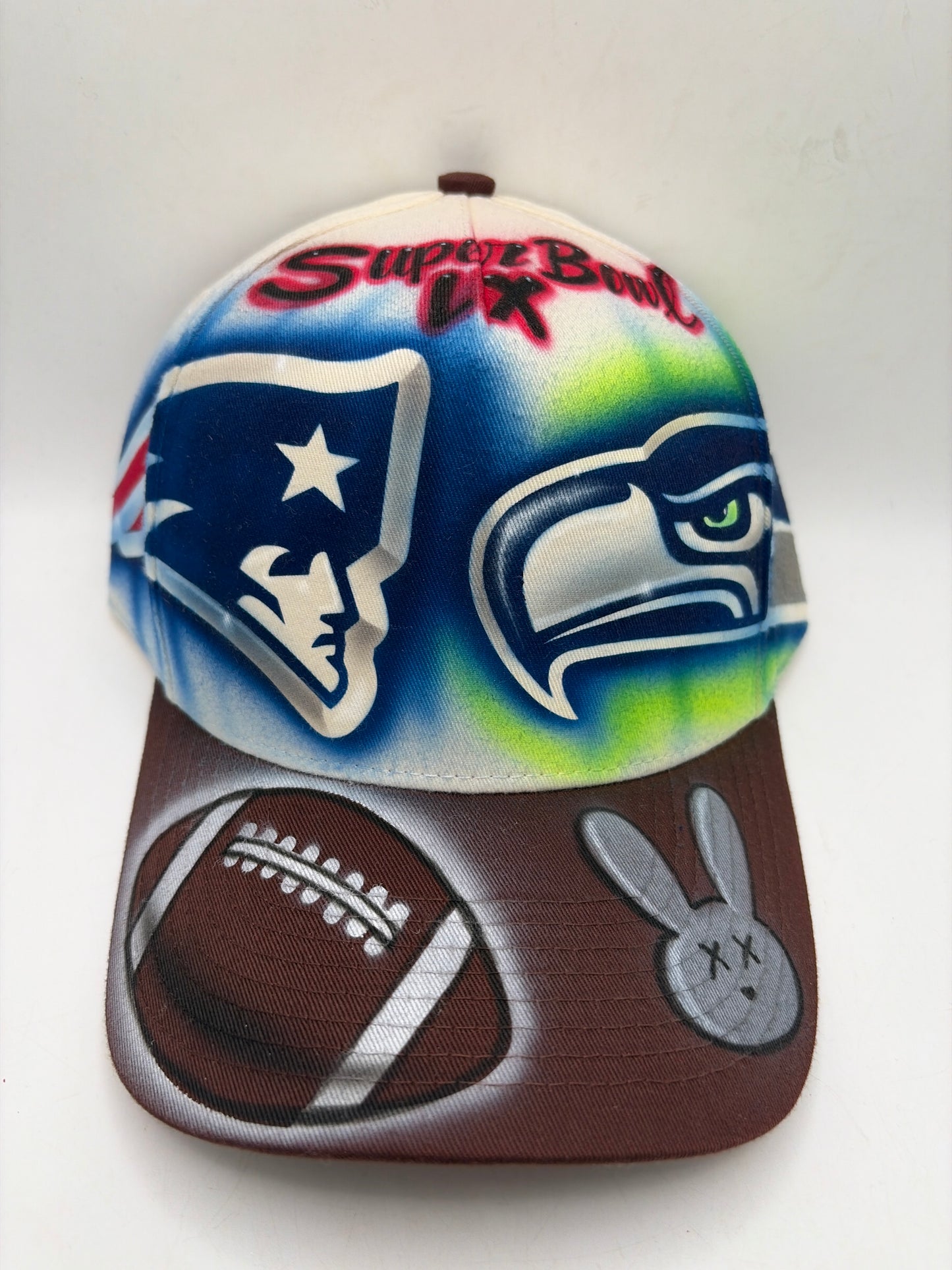 Super Bowl LX JSW Football Benito Hand Painted A-Frame Adjustable Hat