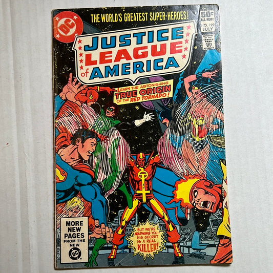 Justice League of America by DC Comics "Learn the Astonishing True Origins of the Red Tornado!" No. 192 Comic Books