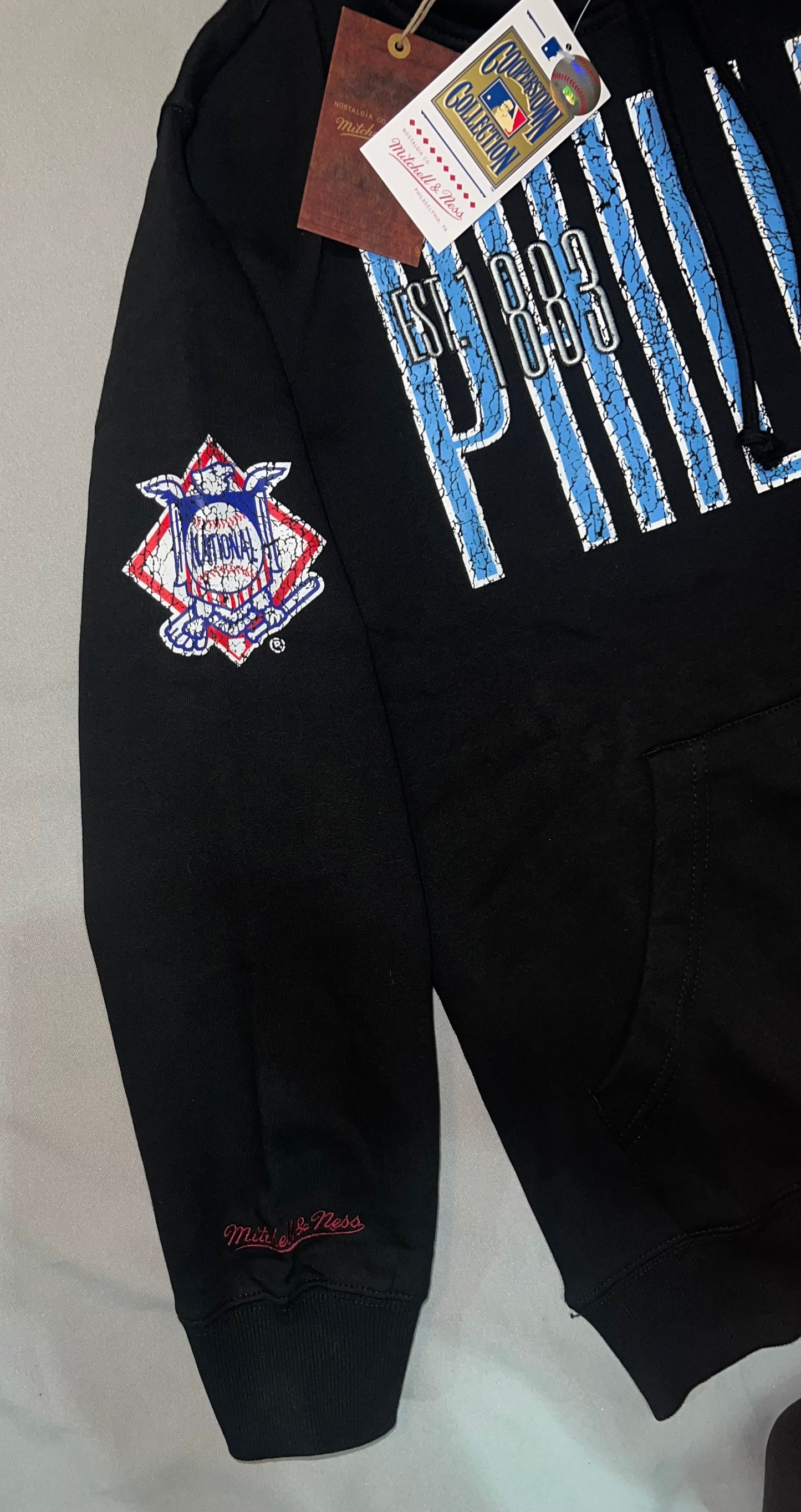 Philadelphia Phillies MLB Mitchell & Ness a Cooperstown Collection Team OG Fleece Hoodie