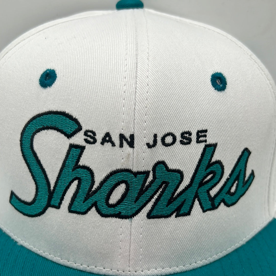 Vintage San Jose Sharks NHL 90s Zephyr Snapback