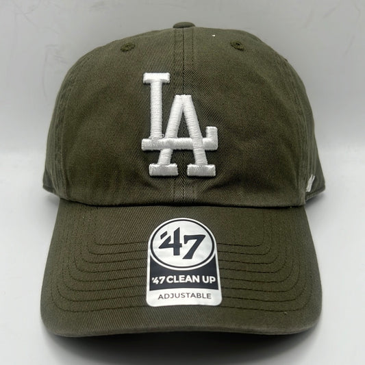 Los Angeles Dodgers MLB 47Clean Up Genuine Merchandise Olive Adjustable Hat