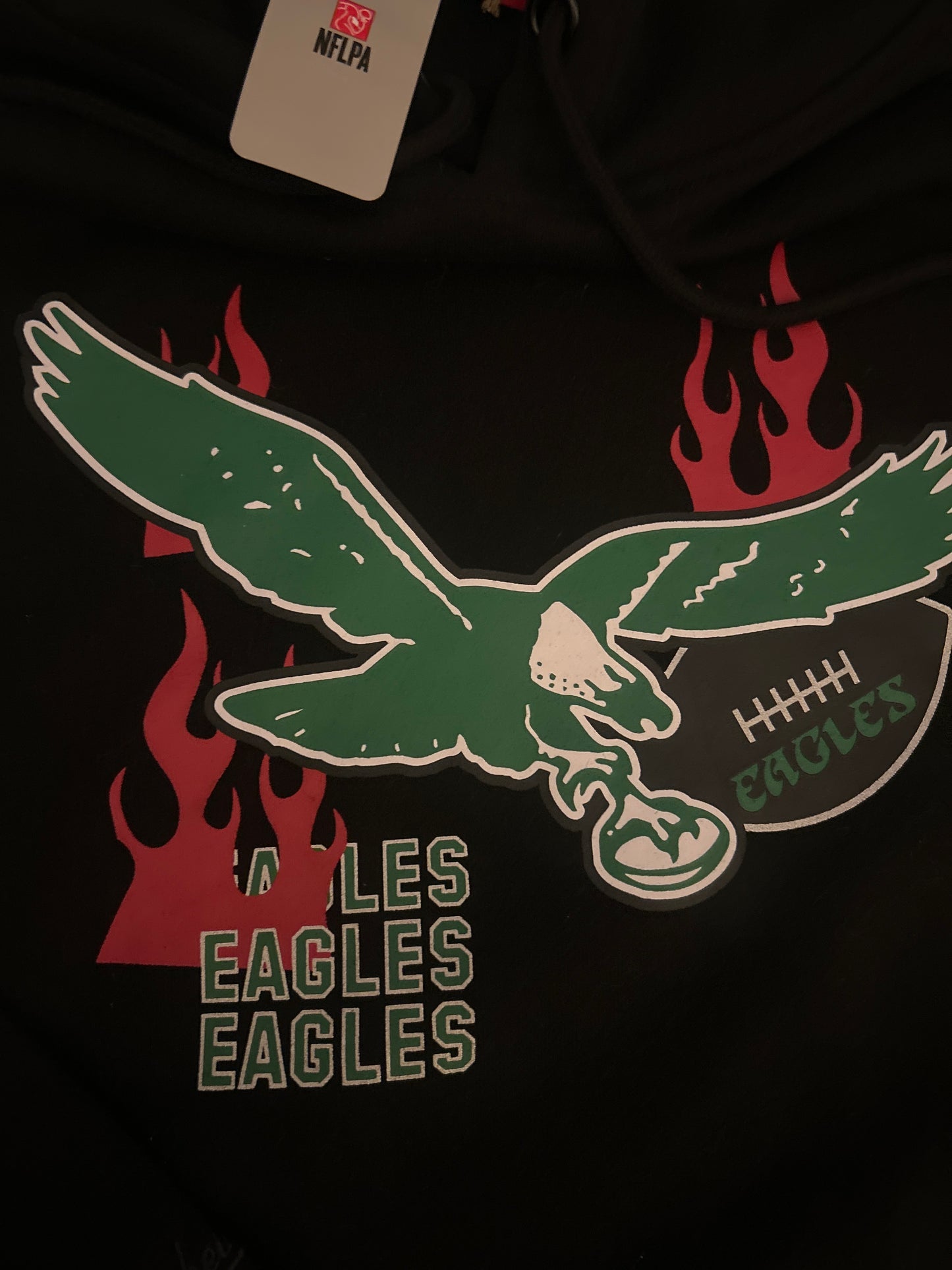 Philadelphia Eagles NFL Mitchell & Ness Throwback Oversized Hoodie