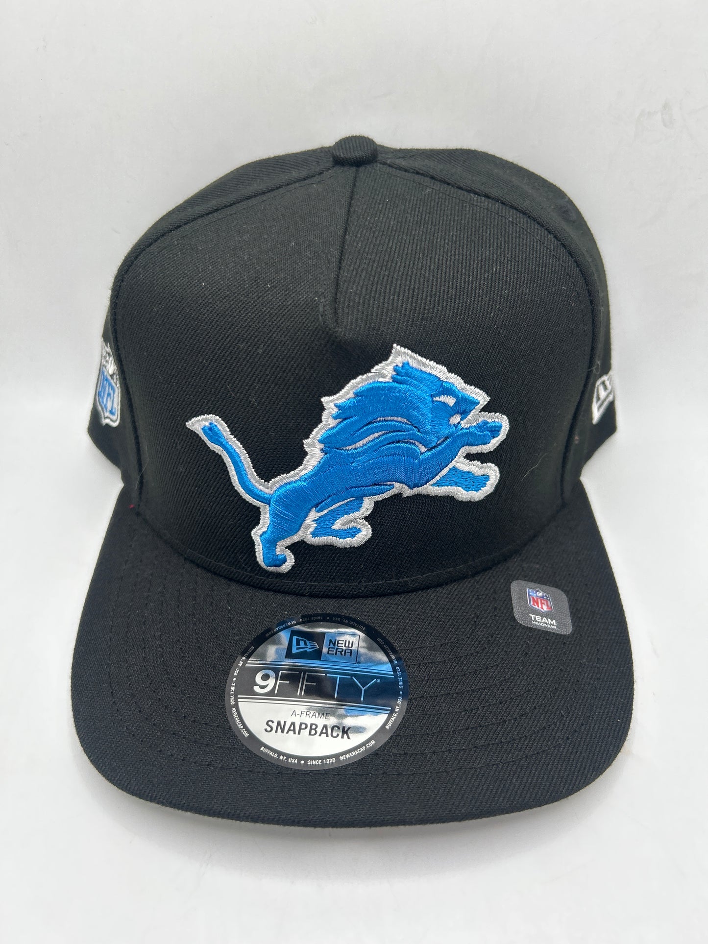 Detroit Lions NFL New Era 9Fifty A-Frame Snapback Blue on Black