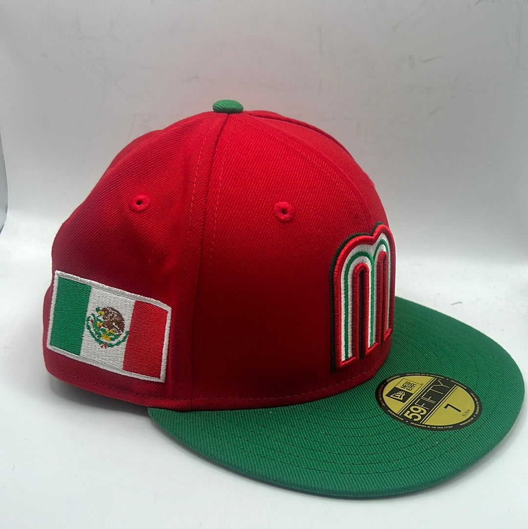 Mexico World Baseball Classic with Mexican Flag Side Patch New Era 59Fifty Fitted Hat