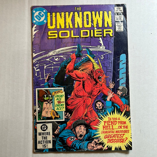 The Unknown Soldier by DC Comics “Is this a Fiend from Hell … or the Immortal Warriors Greatest Disguise? ” #261 Comic Book