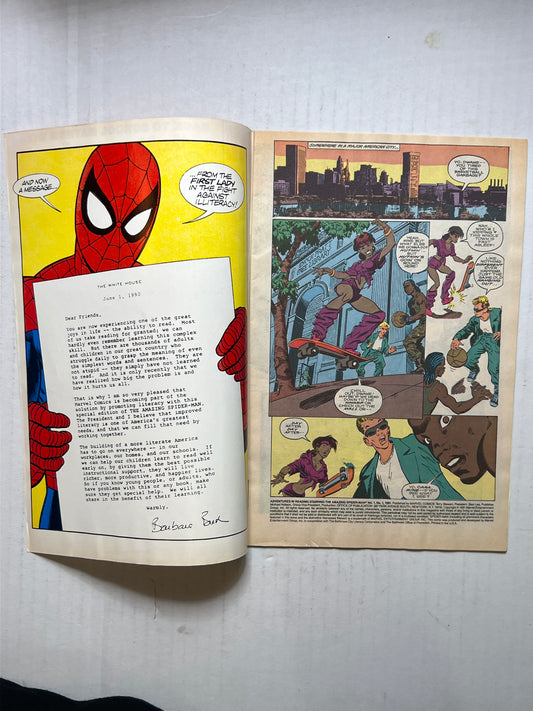 The Amazing Spider-Man By Marvel Comics Group “Adventures in Reading: In the Battle Against Illiteracy!”  #1 1991 Comic Book