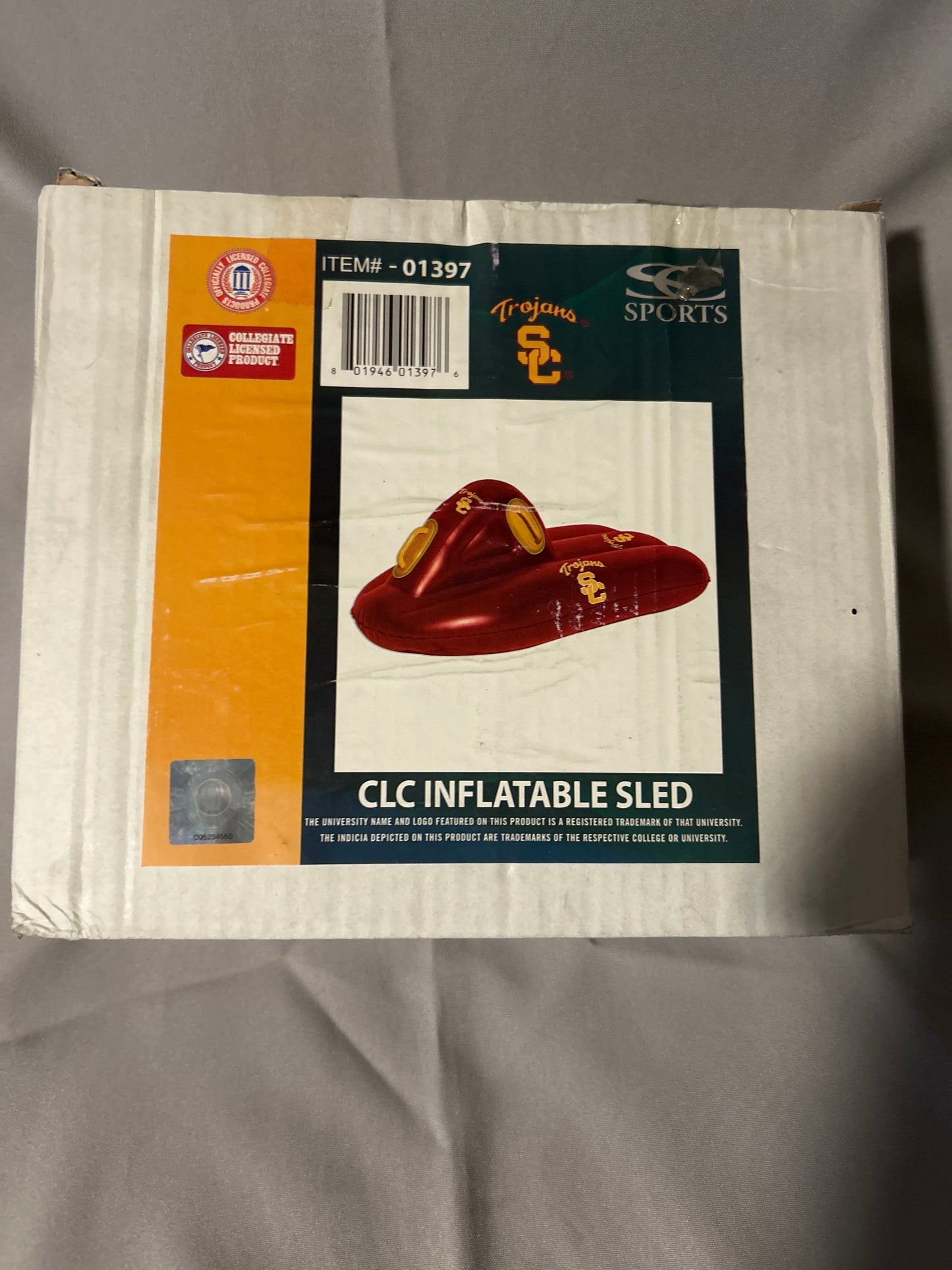 USC TROJANS COLLEGIATE LICENSED PRODUCT CLC -INFLATABLE SLED