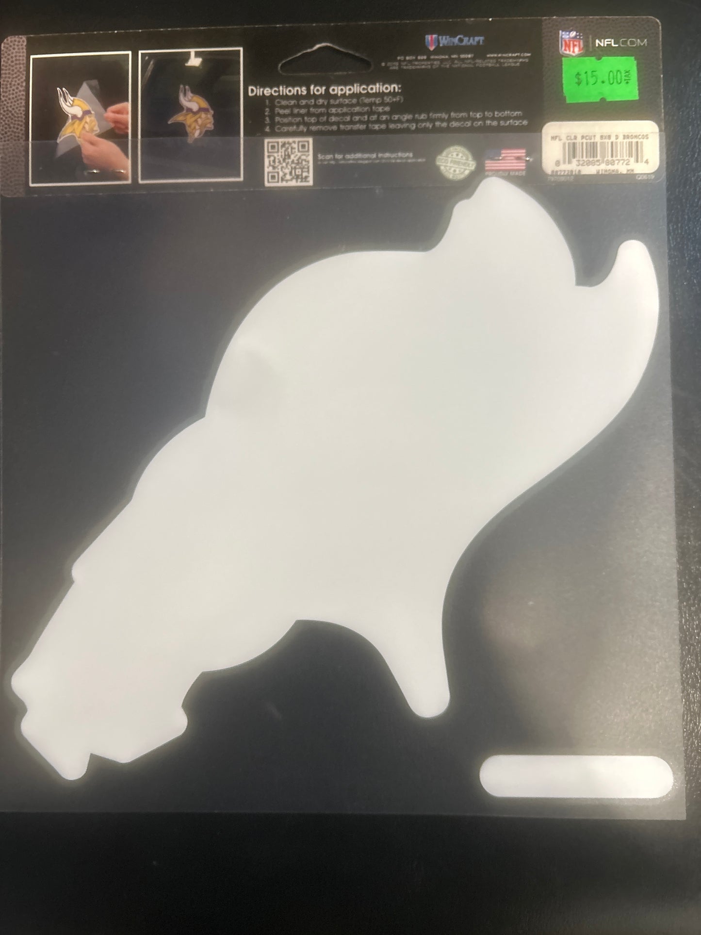 Denver Broncos NFL Perfect Cut Decal 8x8