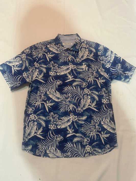 Los Angeles Dodgers MLB Tommy Bahama Genuine Merchandise Luminescent Camp Shirt BL