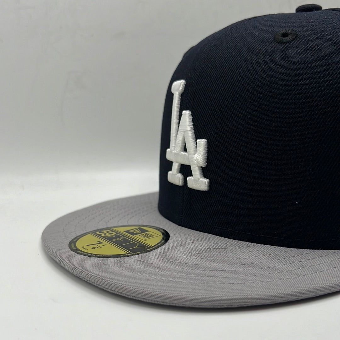 Los Angeles Dodgers MLB New Era 59Fifty Navy/ Grey Fitted Hat