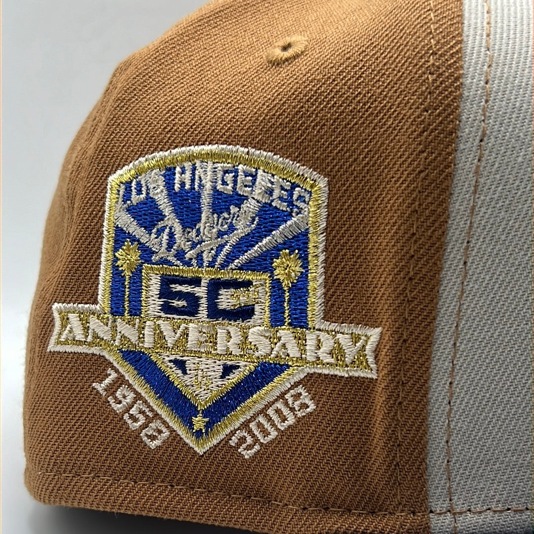 Los Angeles Dodgers MLB New Era 59Fifty 50th Anniversary 1958-2008 Side Patch Fitted Hat