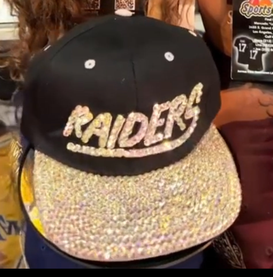 Las Vegas Raiders NFL Team Apparel Bedazzled SnapBack