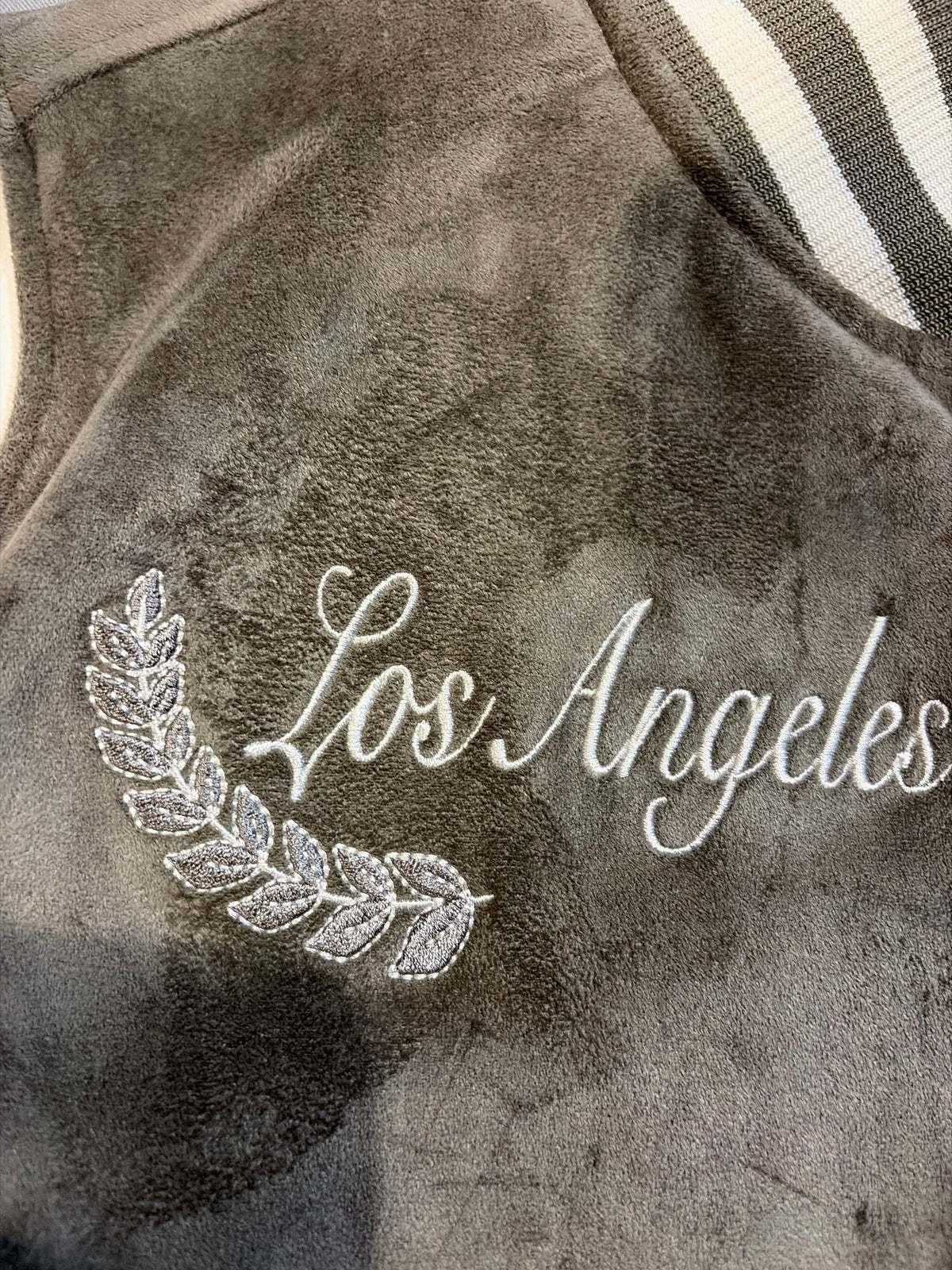 Los Angeles Lakers NBA Mitchell and Ness Tan Varsity Full-Snap Suede With leather Women Jacket