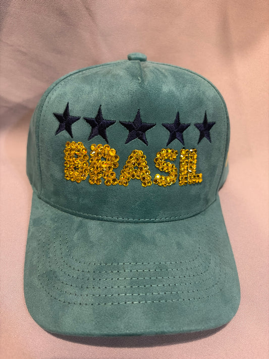 Brazil JSW A-Frame Bedazzled Adjustable Hat