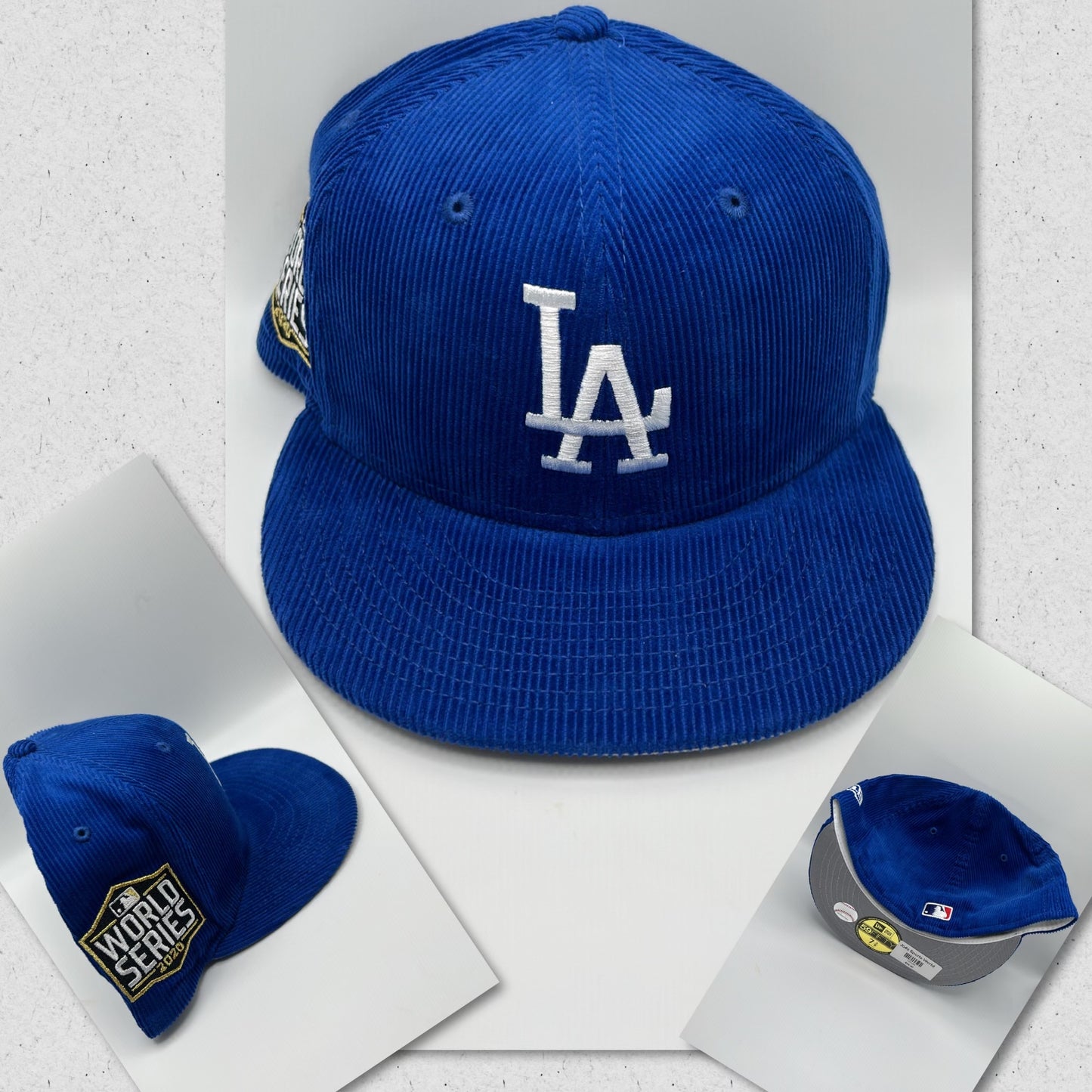 Los Angeles Dodgers MLB New Era 59Fifty World Series 2020 Suede Fitted Hat - Authentic Royal Blue