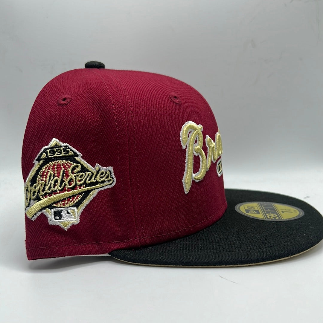 Atlanta Braves MLB New Era 59Fifty Cooperstown Collection “1995 World Series” Side Patch Fitted Hat