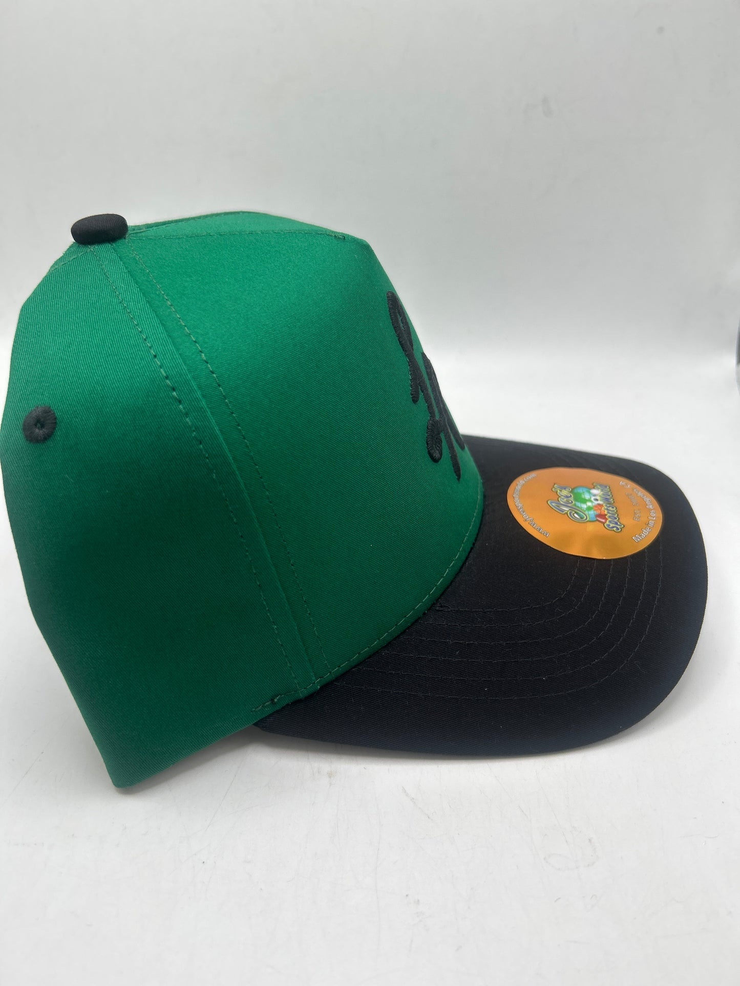 Los Angeles JSW Private Label Green/ Black A-Frame Snapback