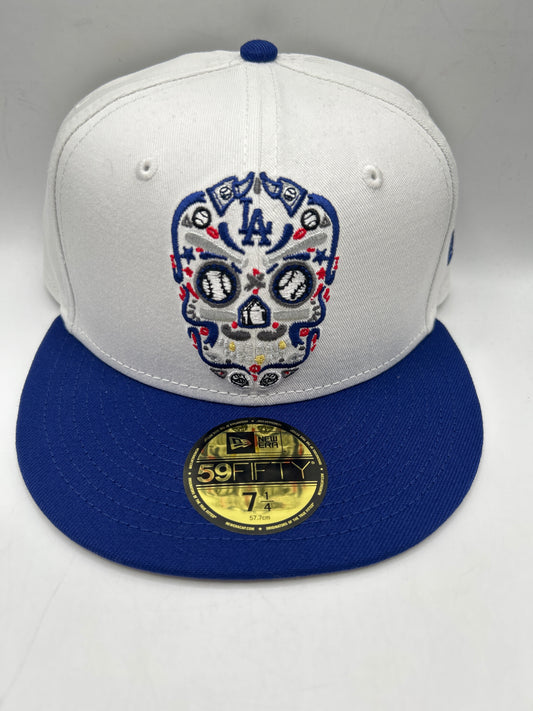 Los Angeles Dodgers MLB Sugar Skull 59Ffifty Fitted Hat