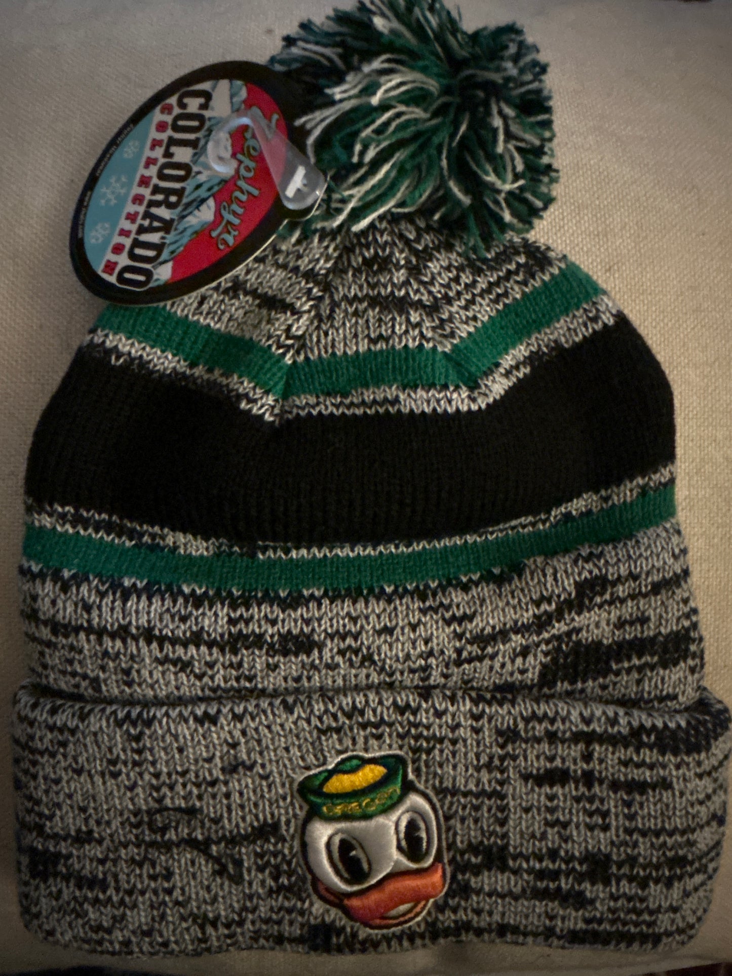 Oregon University Zephyr Knit Pom Beanie