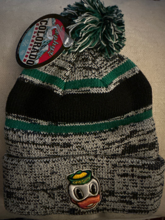 Oregon University Zephyr Knit Pom Beanie