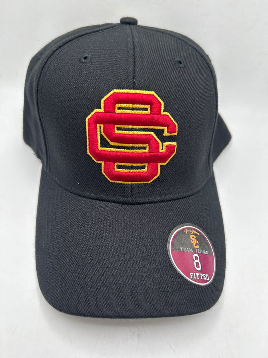 USC Trojans Fitted Hat - BLACK