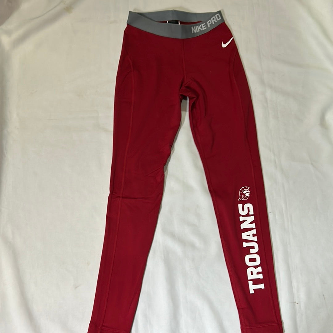 USC Trojans Collegiate Nike Pro Women Cardinal Leggings