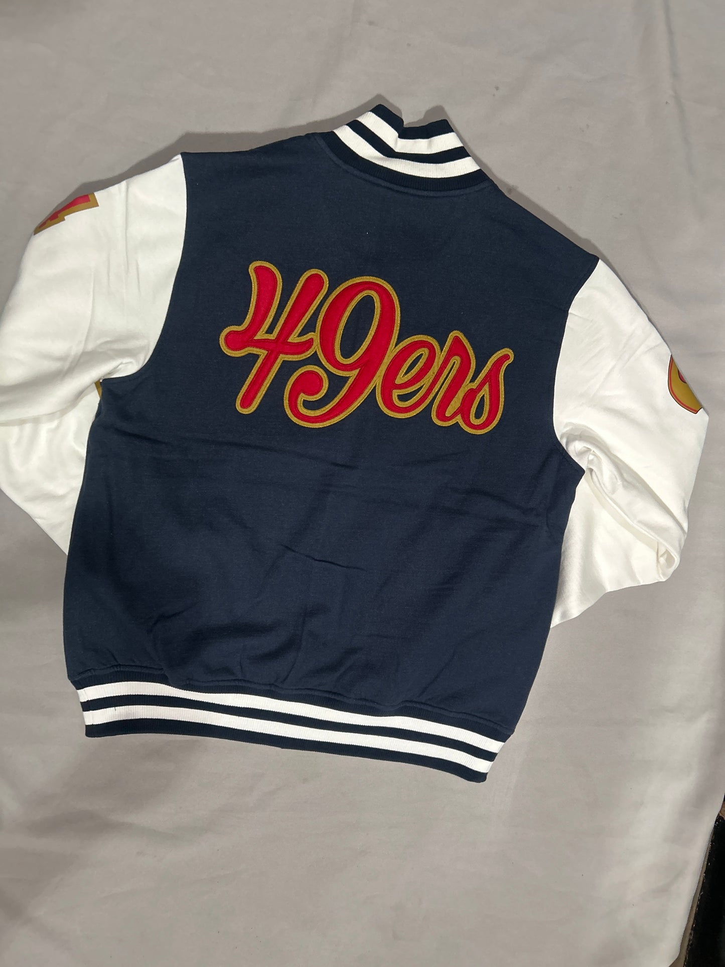 San Francisco 49Ers NFL Mitchell & Ness Washed Fleece Varsity Jacket