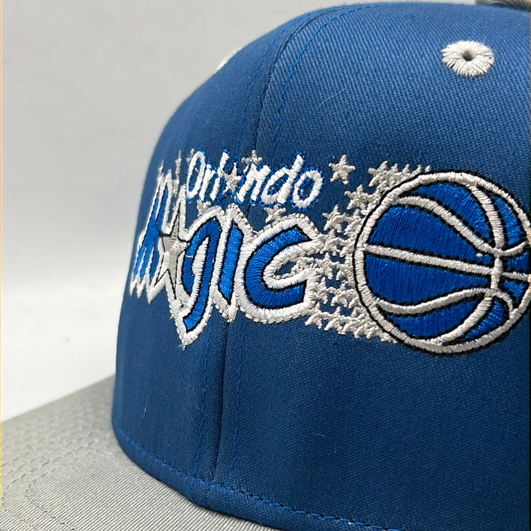 Vintage Orlando Magic NBA Adidas Hardwood Classics Retro Magic Blue/Silver Snapback Hat